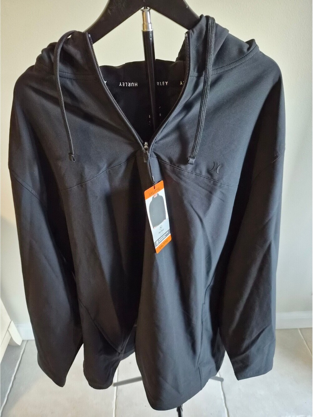 Hurley Men's Water Repellent Hydrofuge Hoodie XXL Black 0142